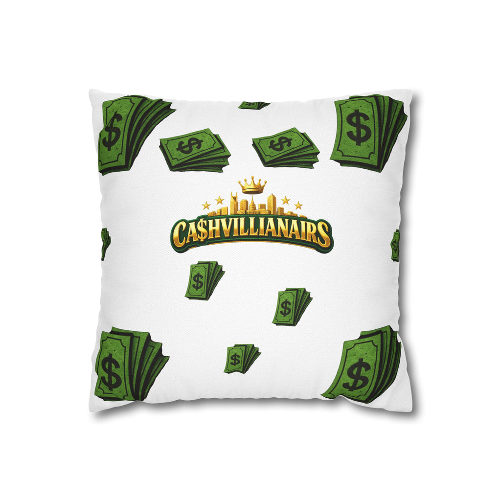Cashvillainairs Money Pattern Pillowcase — Decorative Square Throw Pillow Cover