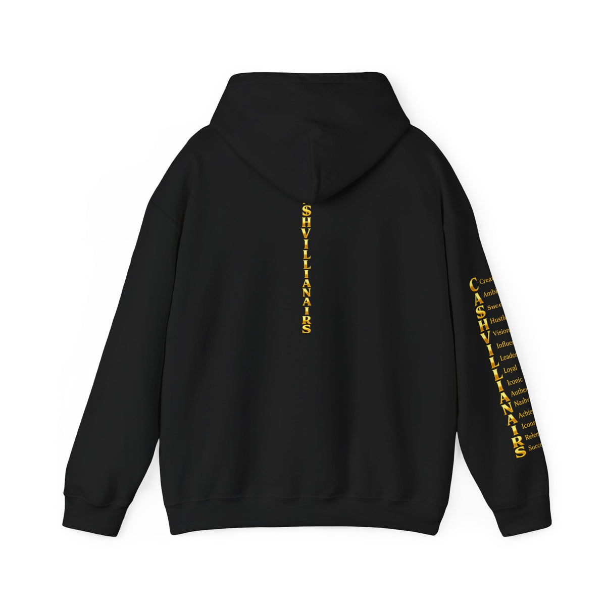Cashvillainars Logo Hoodie — Gold Crown Streetwear Pullover