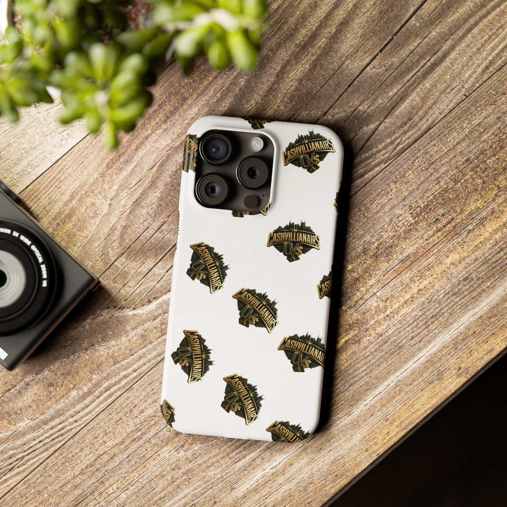 Adventureland Retro Gold Slim Phone Case — Vintage Travel Badge