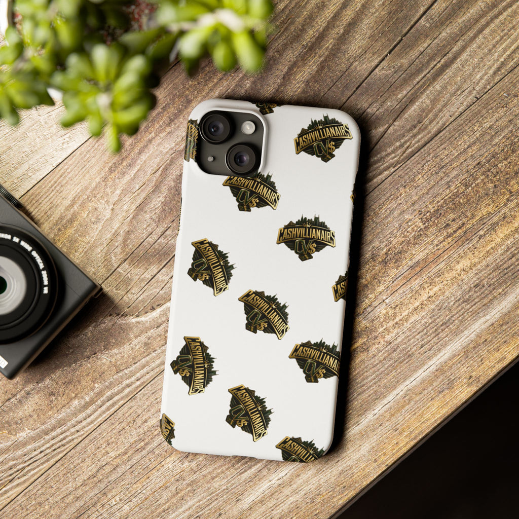 Adventureland Retro Gold Slim Phone Case — Vintage Travel Badge